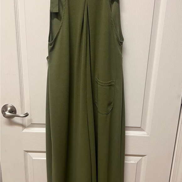 Halara Women's Regular Pockets Waffle Casual Wide Leg Overalls Green Size Small - Picture 3 of 9